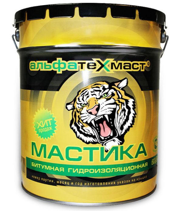 Мастика АЛЬФА ТехМаст битумная гидроизоляционная 20кг