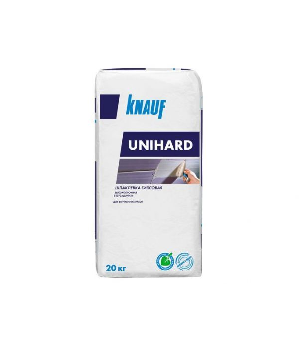 Шпатлевка KNAUF УНИХАРД Гипсовая 20кг (60шт/уп)