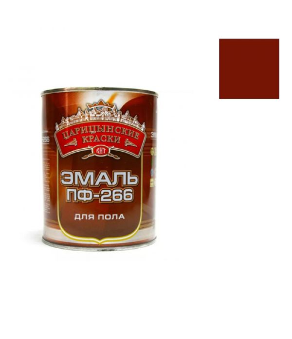 Эмаль ПФ-266 для пола Красно-коричневая 2,6кг Царицынские Краски