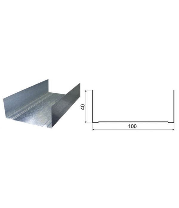 Профиль ПН 100*40*0,6мм 3м (8)