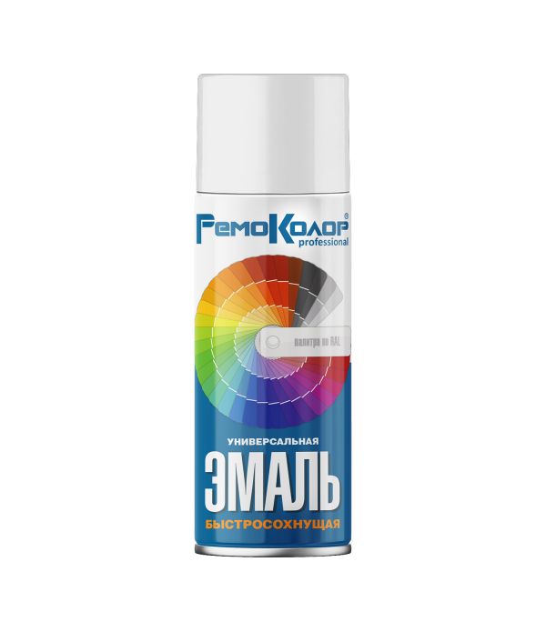 Эмаль-аэрозоль РемоКолор RAL9010 0,52л Белая матовая