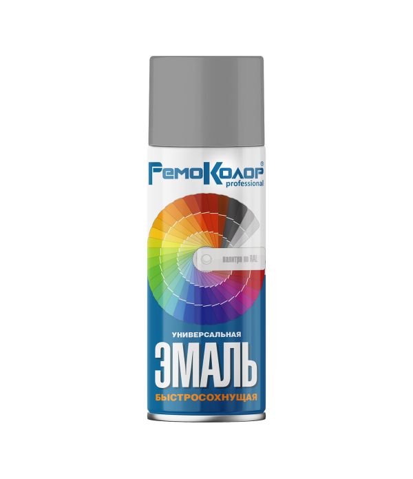 Эмаль-аэрозоль РемоКолор RAL1018 0,52л Серая