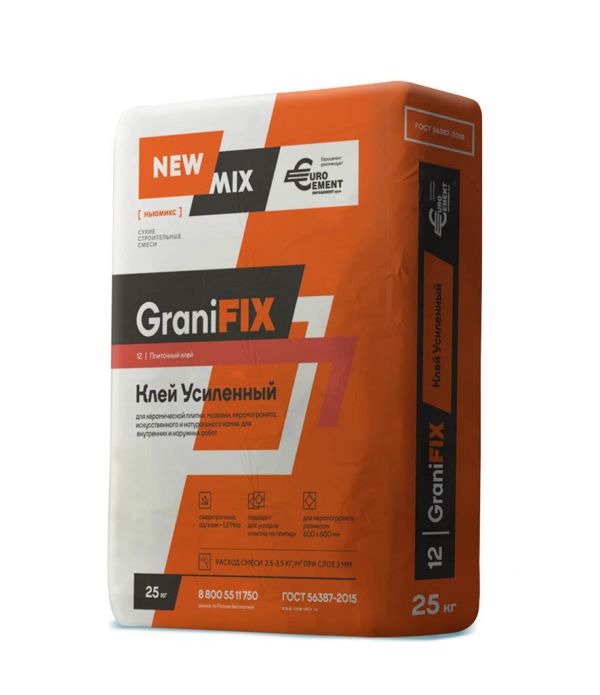 Плиточный клей NEW-MIX усиленный GraniFIX 25 кг