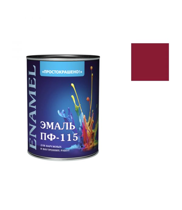 Эмаль ПФ-115 Вишневая 0,9кг 
