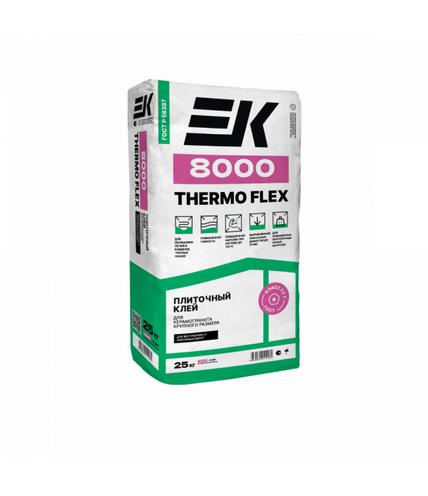 Плиточный клей EK 8000 Thermo Flex термостойкий 25кг (60 меш/уп)