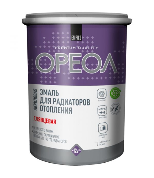 Эмаль для радиаторов акриловая ОРЕОЛ матовая 3кг