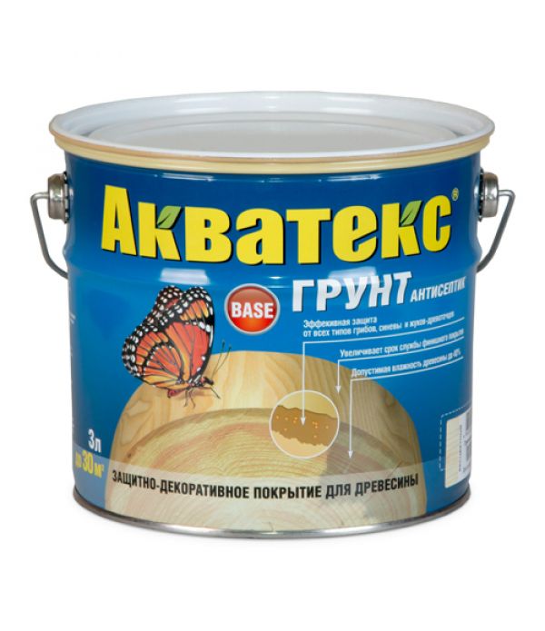 Акватекс-грунт антисептик БЕСЦВЕТНЫЙ 2,7л
