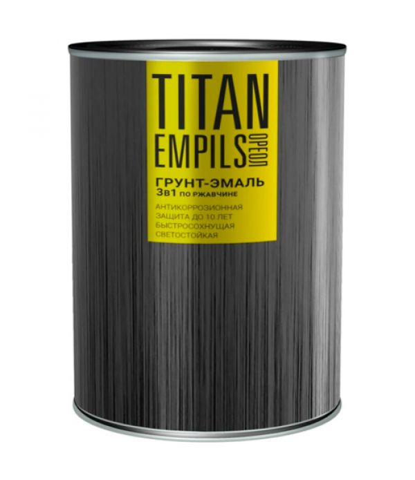 Грунт-эмаль 3 в 1 по ржавчине EMPILS TITAN Серая RAL7004 0,75л (по оцинковке)