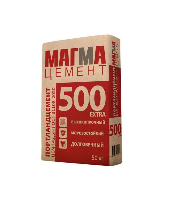 Цемент М-500 МАГМА 50кг ЦЕМ1 (40меш/уп) 