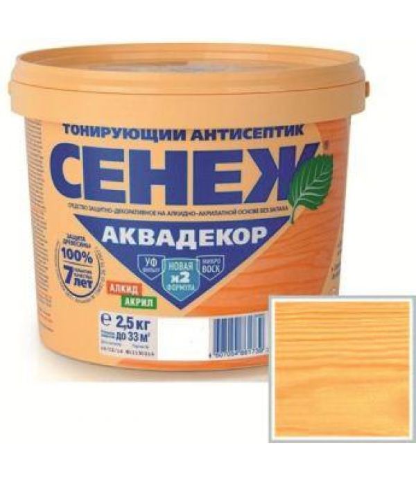Сенеж Аквадекор Х2 СОСНА (№103) 9 кг