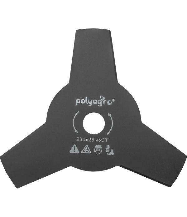 Диск для триммера 230*25,4 толщина 1,4мм 3 лопасти Polyagro