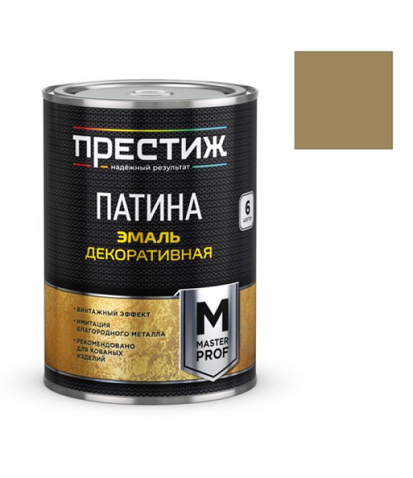 Эмаль Престиж декоративная Патина Лимонное золото 0,2л