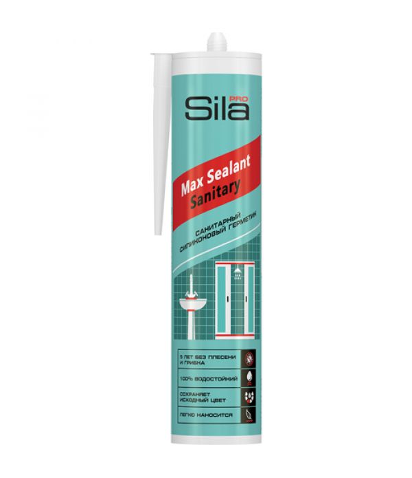 Герметик SILA PRO Max Sealant силиконовый санитарный белый 290мл