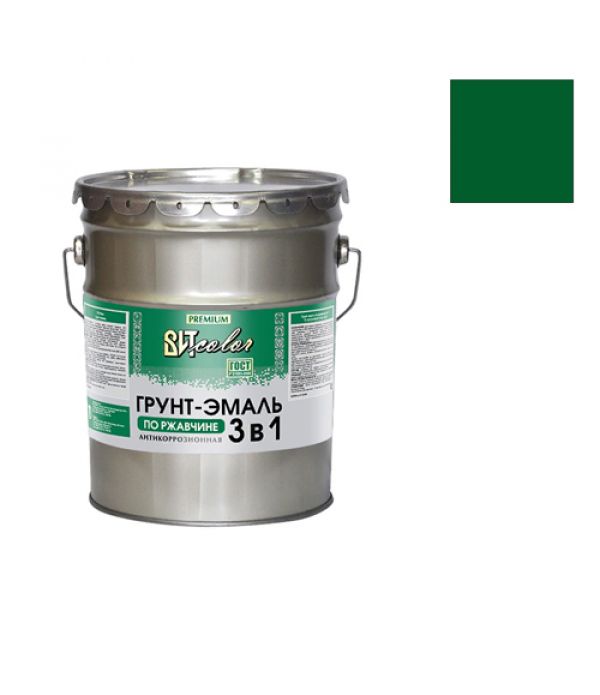 Грунт-эмаль 3 в 1 по ржавчине ЦАРИЦЫНСКИЕ КРАСКИ Зеленая 5кг
