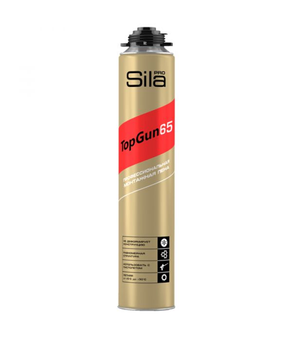 Пена монтажная проф. SiLaPro TopGun Standart 65л 850мл