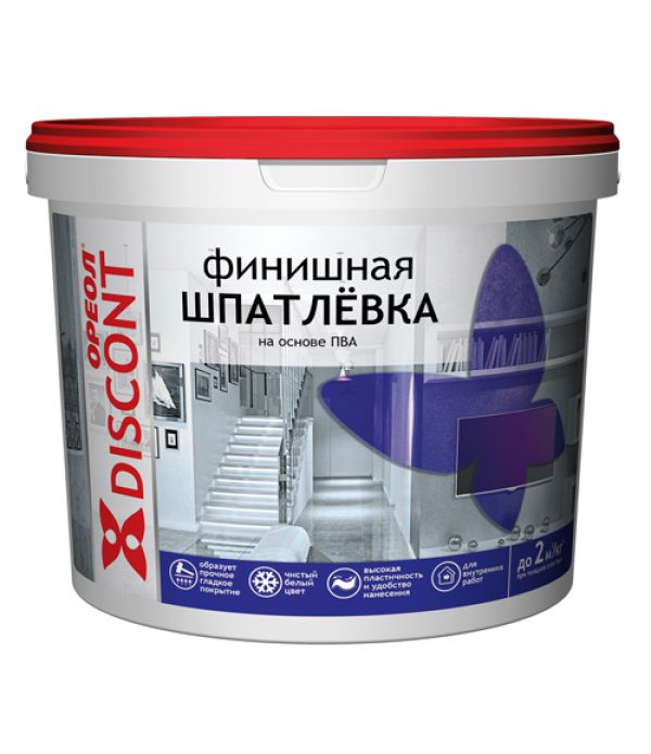 Шпатлевка готовая ОРЕОЛ на основе ПВА 3кг