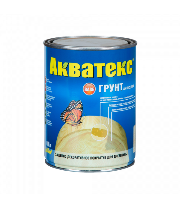 Акватекс-грунт антисептик БЕСЦВЕТНЫЙ 0,8л 