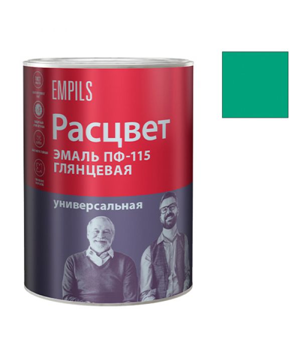 Эмаль ПФ-115 Бирюза 0,9кг Расцвет