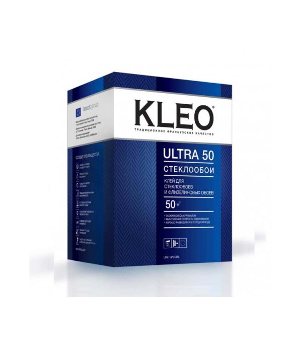 Клей KLEO ULTRA 50 клей для стеклообоев и флизелиновых обоев