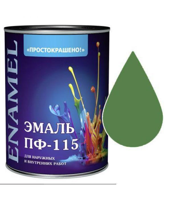 Эмаль ПФ-115 Зеленая 1,9кг 