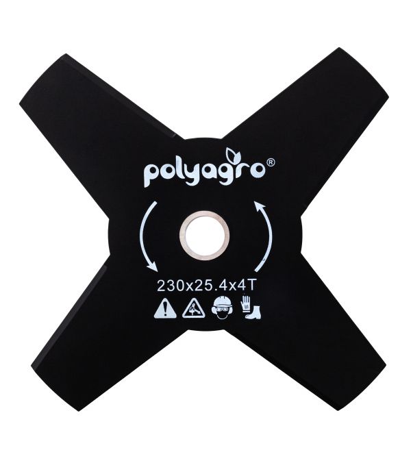 Диск для триммера 230*25,4 толщина 1,4мм 4 лопасти Polyagro